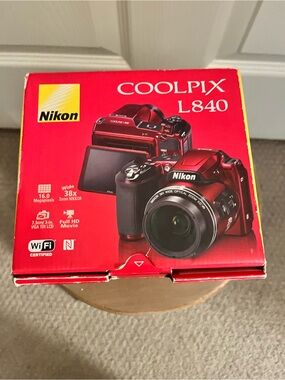 Nikon COOLPIX L840 Red Digital Camera with Flip-Out LCD